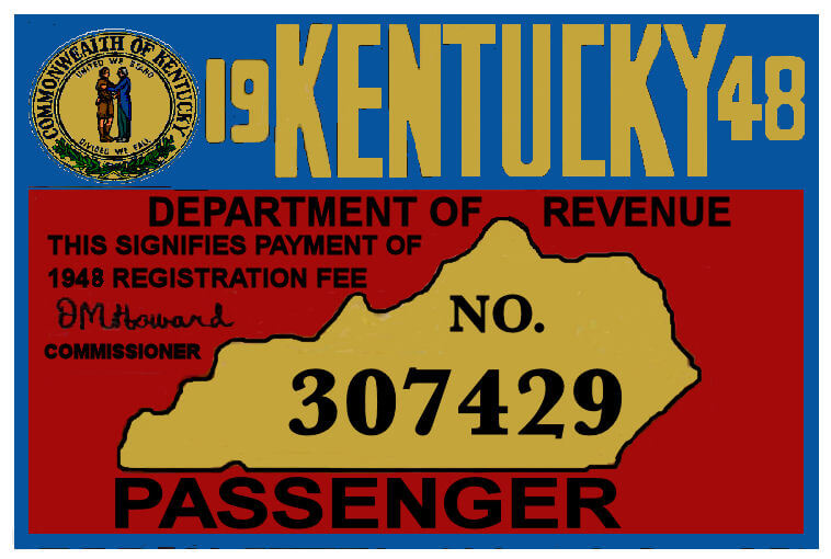1948 Kentucky Registration/Inspection Sticker